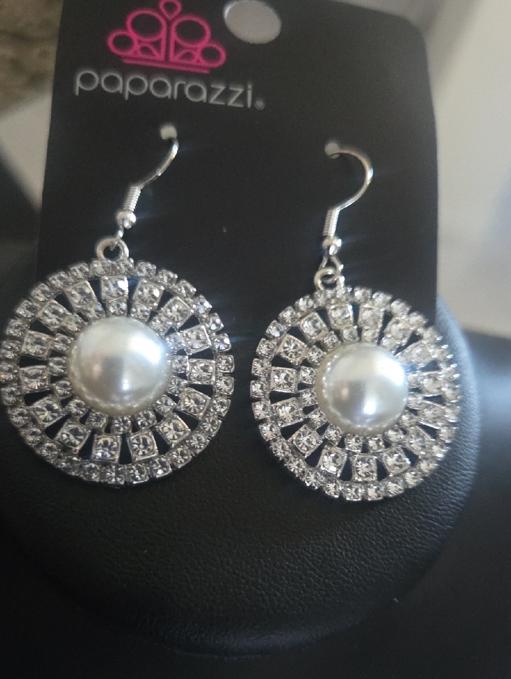 Paparazzi Century Classic White Earrings NWT